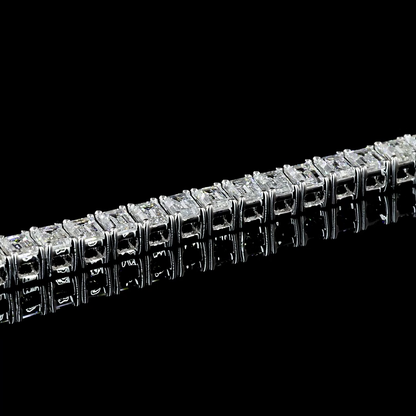 4.97 CTTW Emerald Lab Diamond Tennis Bracelet 6.5" 14k White Gold F Color and VS2 Clarity jewelry-spot-usa