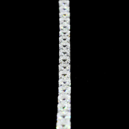4.93 CTTW Emerald Lab Diamond Tennis Bracelet 6.75" 14k White Gold (F/E Color and VS2/VS1 Clarity)