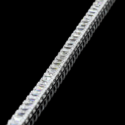 7.05 CTTW Emerald Lab Diamond Tennis Bracelet 6.75" 14k White Gold F Color and VS2 Clarity jewelry-spot-usa