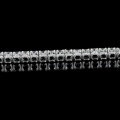 7.05 CTTW Emerald Lab Diamond Tennis Bracelet 6.75" 14k White Gold F Color and VS2 Clarity jewelry-spot-usa