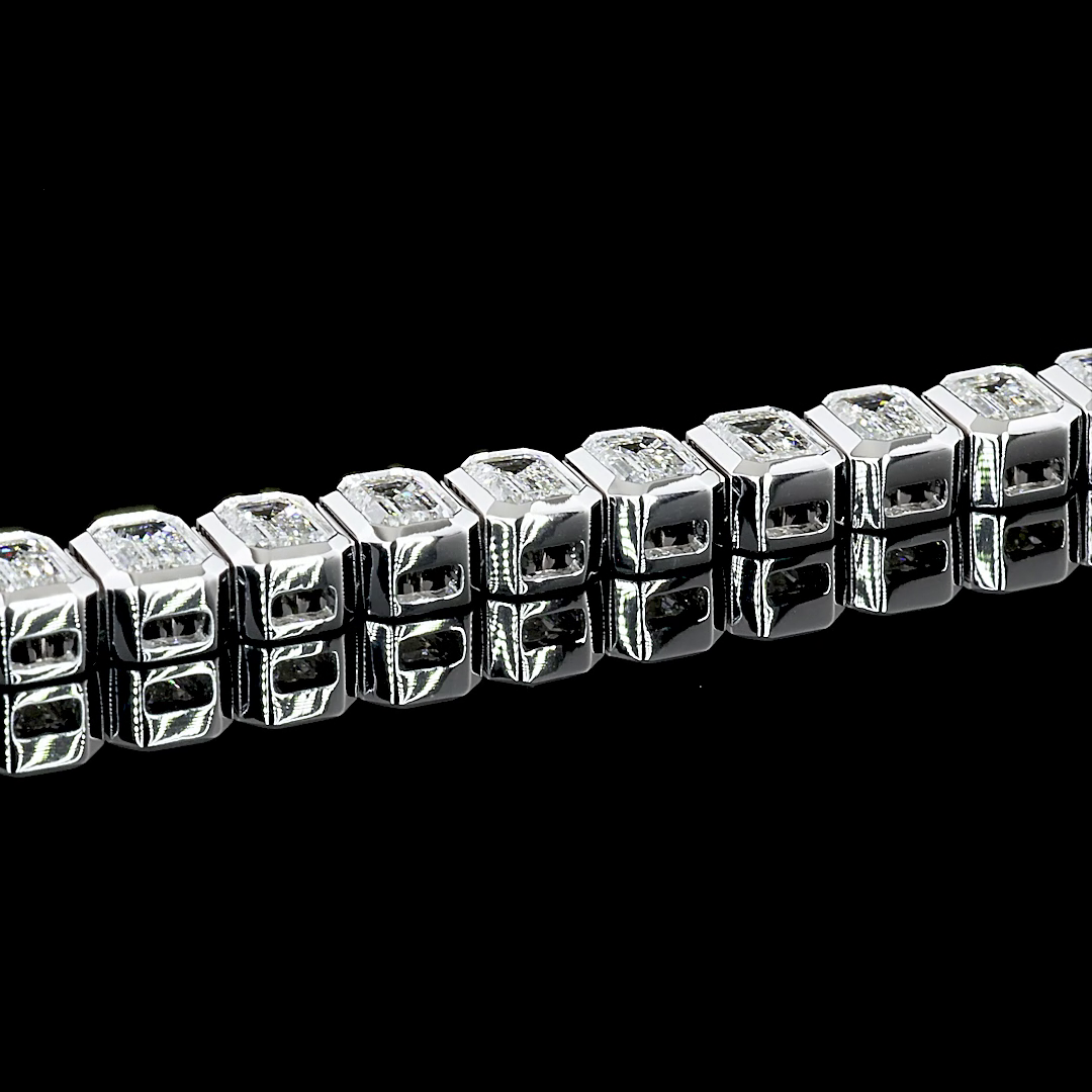 7.00 CTTW Emerald Lab Grown Diamond Tennis Bracelet 7" (E Color and VS1 Clarity)