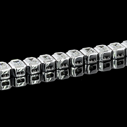 7.00 CTTW Emerald Lab Grown Diamond Tennis Bracelet 7" (E Color and VS1 Clarity)