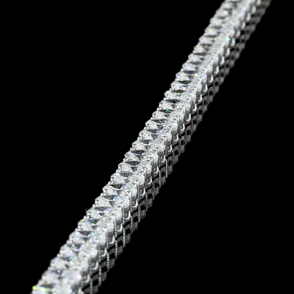 8.00 CTTW Oval Lab Diamond Tennis Bracelet 7" 14k White Gold F Color and VS1 Clarity jewelry-spot-usa
