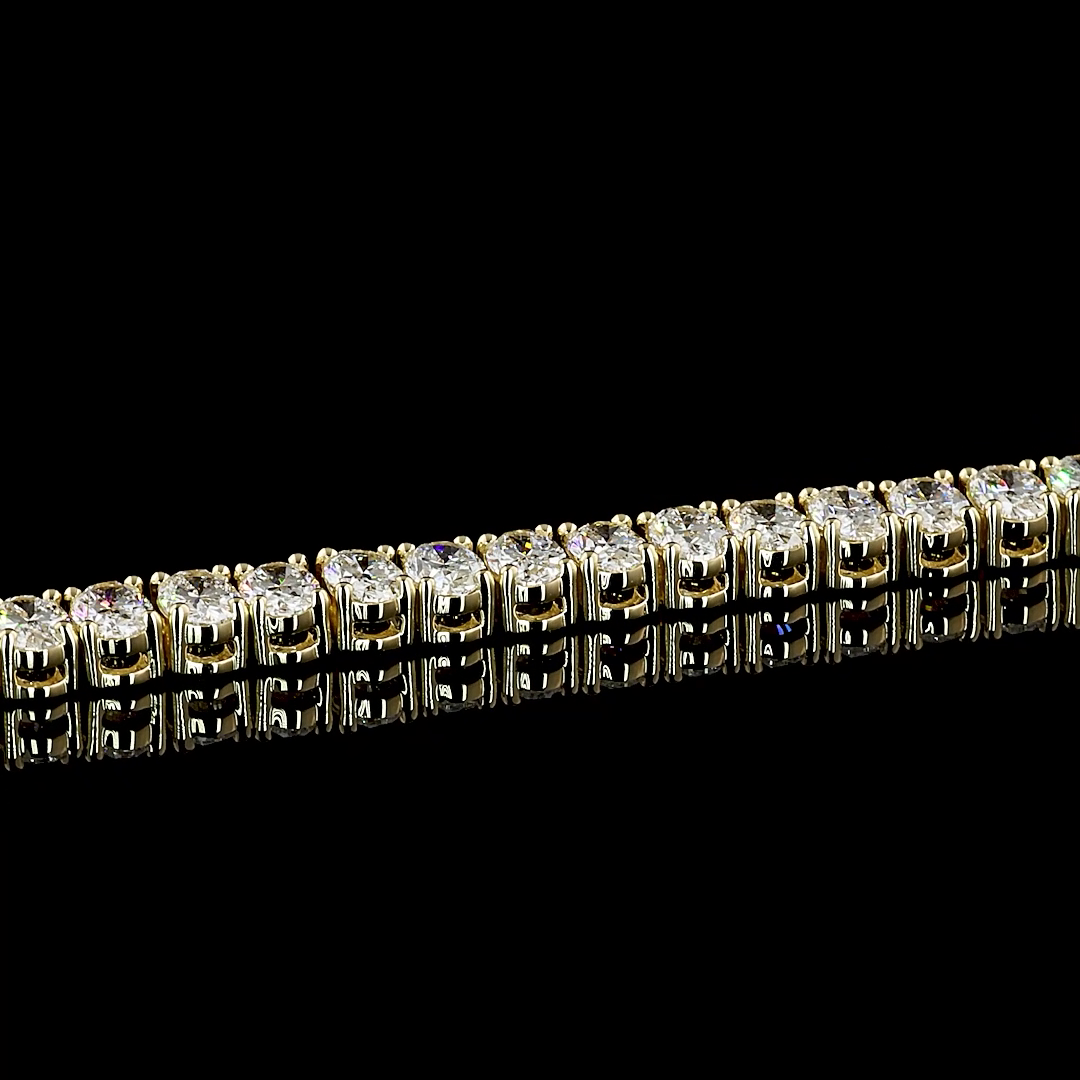 8.12 CTTW Oval Lab Diamond Tennis Bracelet (F Color and VS1 Clarity)