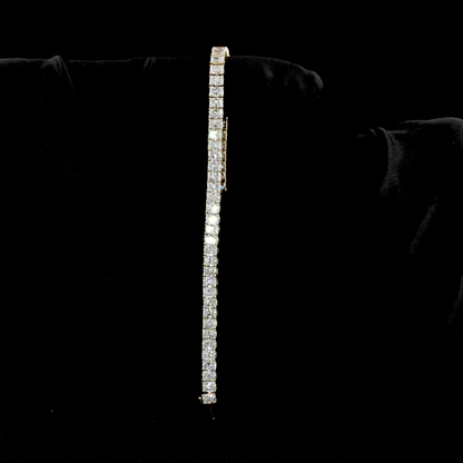 10.26 CTTW Radiant Lab Diamond Tennis Bracelet 6.75" 14k Yellow Gold (E Color and VVS2 Clarity)