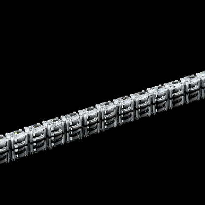 5.14 CTTW Oval Lab Diamond Tennis Bracelet 6.75" 14k White Gold E Color and VS Clarity jewelry-spot-usa