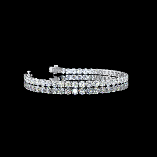8.31 CTTW Round Lab Diamond Tennis Bracelet 6.5" 14k White Gold E Color and VS Clarity jewelry-spot-usa