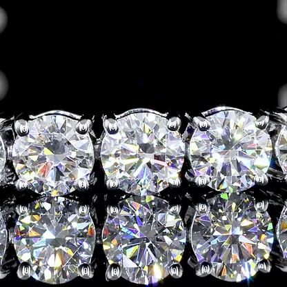8.31 CTTW Round Lab Diamond Tennis Bracelet 6.5" 14k White Gold (E Color and VS Clarity)
