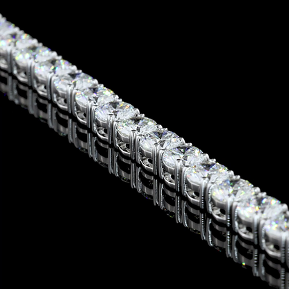 8.31 CTTW Round Lab Diamond Tennis Bracelet 6.5" 14k White Gold (E Color and VS Clarity)