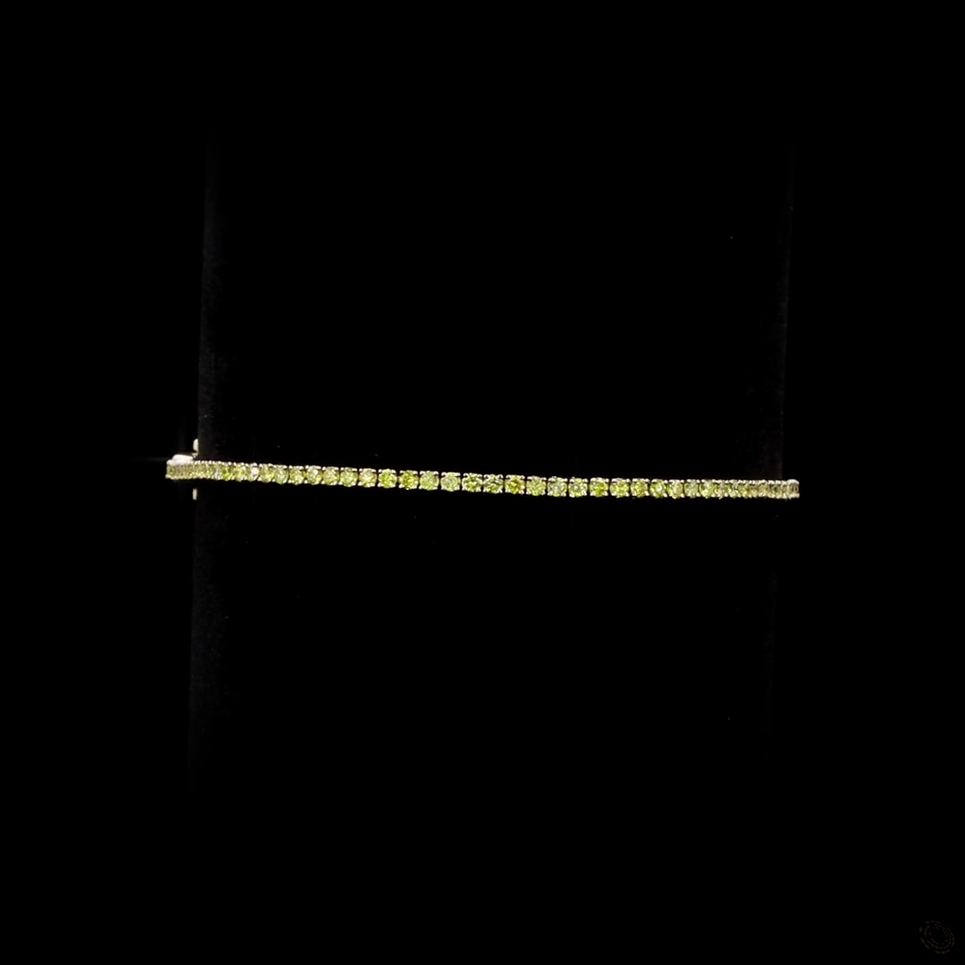 1.57 CTTW Round Lab Diamond Tennis Bracelet 6.5" 14k Yellow Gold Fancy Yellow Color and VS2 Clarity jewelry-spot-usa