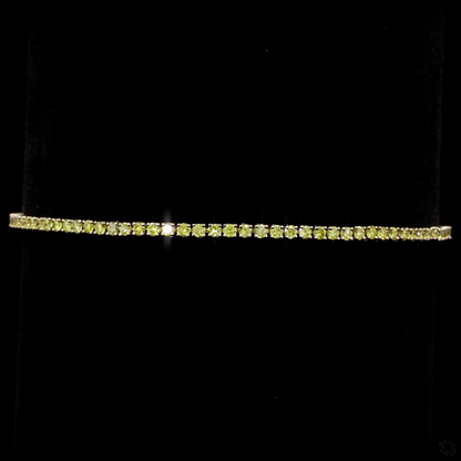 1.57 CTTW Round Lab Diamond Tennis Bracelet 6.5" 14k Yellow Gold Fancy Yellow Color and VS2 Clarity jewelry-spot-usa