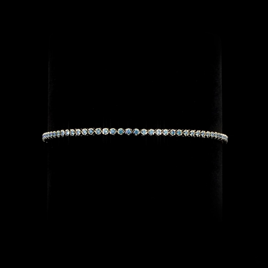 0.93 CTTW Round Lab Diamond Tennis Bracelet 7" 14k Yellow Gold (E Color and VS1 Clarity)
