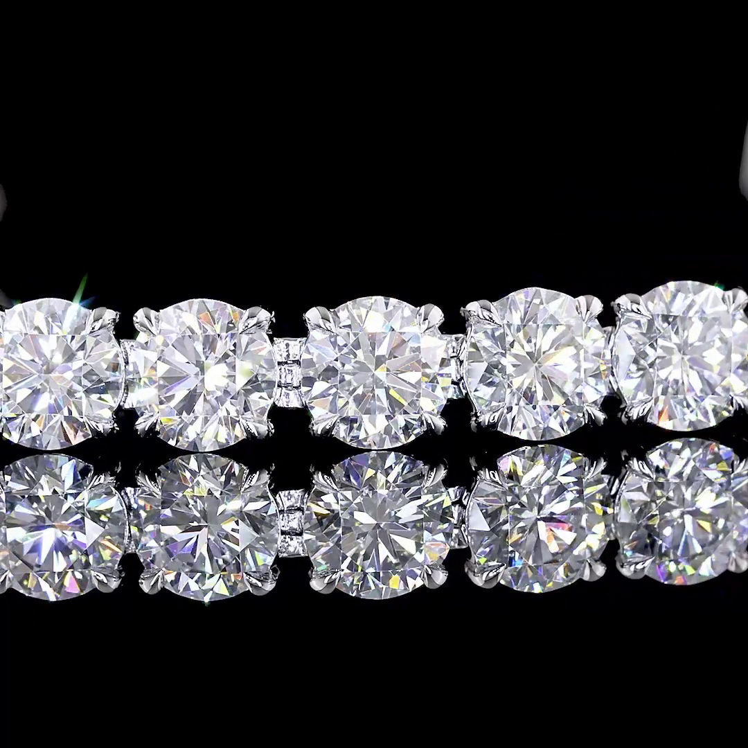 10.11 CTTW Round Lab Diamond Tennis Bracelet (E Color and VS Clarity)
