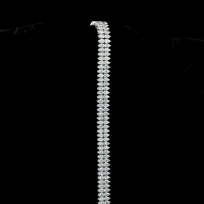 13.96 CTTW Pear Lab Grown Diamond Tennis Bracelet 7" (E Color and VS Clarity)