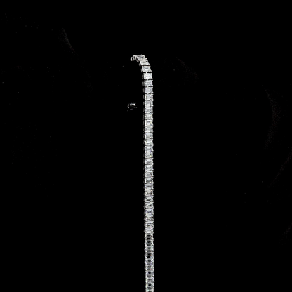 9.39 CTTW Emerald Lab Diamond Tennis Bracelet 7" 14k White Gold (E Color and VS Clarity)