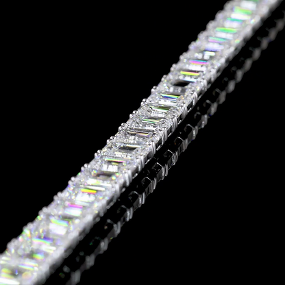 12.33 CTTW Radiant Lab Diamond Tennis Bracelet 7" 14k White Gold F Color and VS Clarity jewelry-spot-usa