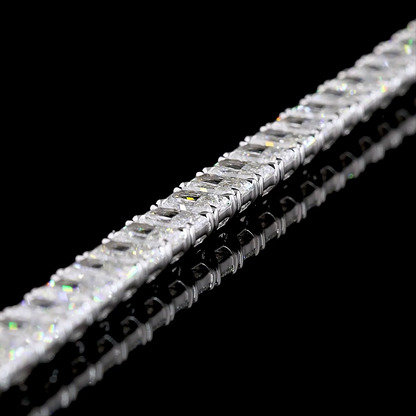 13.89 CTTW Radiant Lab Diamond Tennis Bracelet 7" 14k White Gold E Color and VS Clarity jewelry-spot-usa