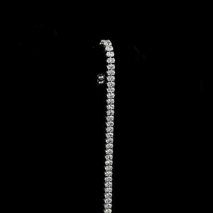 10.93 CTTW Oval Lab Diamond Tennis Bracelet 7" 14k White Gold E Color and VS Clarity jewelry-spot-usa