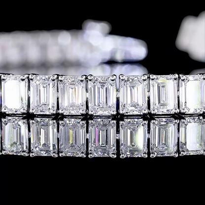 11.23 CTTW Emerald Lab Diamond Tennis Bracelet (E Color and VS Clarity)