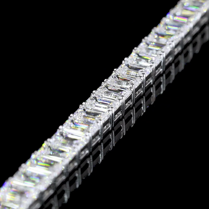 11.23 CTTW Emerald Lab Diamond Tennis Bracelet (E Color and VS Clarity)