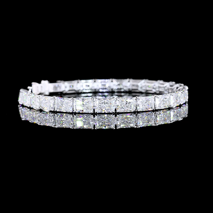 25.00 CTTW Radiant Lab Diamond Tennis Bracelet 7.25" 14k White Gold F Color and VS1 Clarity jewelry-spot-usa