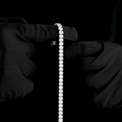 15.01 CTTW Oval Lab Diamond Tennis Bracelet 7" 14k White Gold (E Color and VS Clarity)