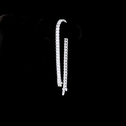 11.88 CTTW Emerald Lab Diamond Tennis Bracelet 6.5" 14k White Gold E Color and VS Clarity jewelry-spot-usa