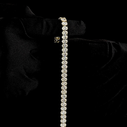 20.00 CTTW Oval Lab Diamond Tennis Bracelet 7" 14k Yellow Gold F Color and VS2 Clarity jewelry-spot-usa