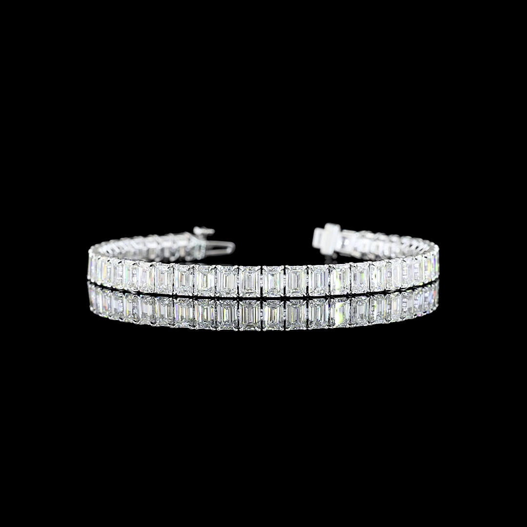 18.11 CTTW Emerald Lab Diamond Tennis Bracelet (E Color and VS Clarity)