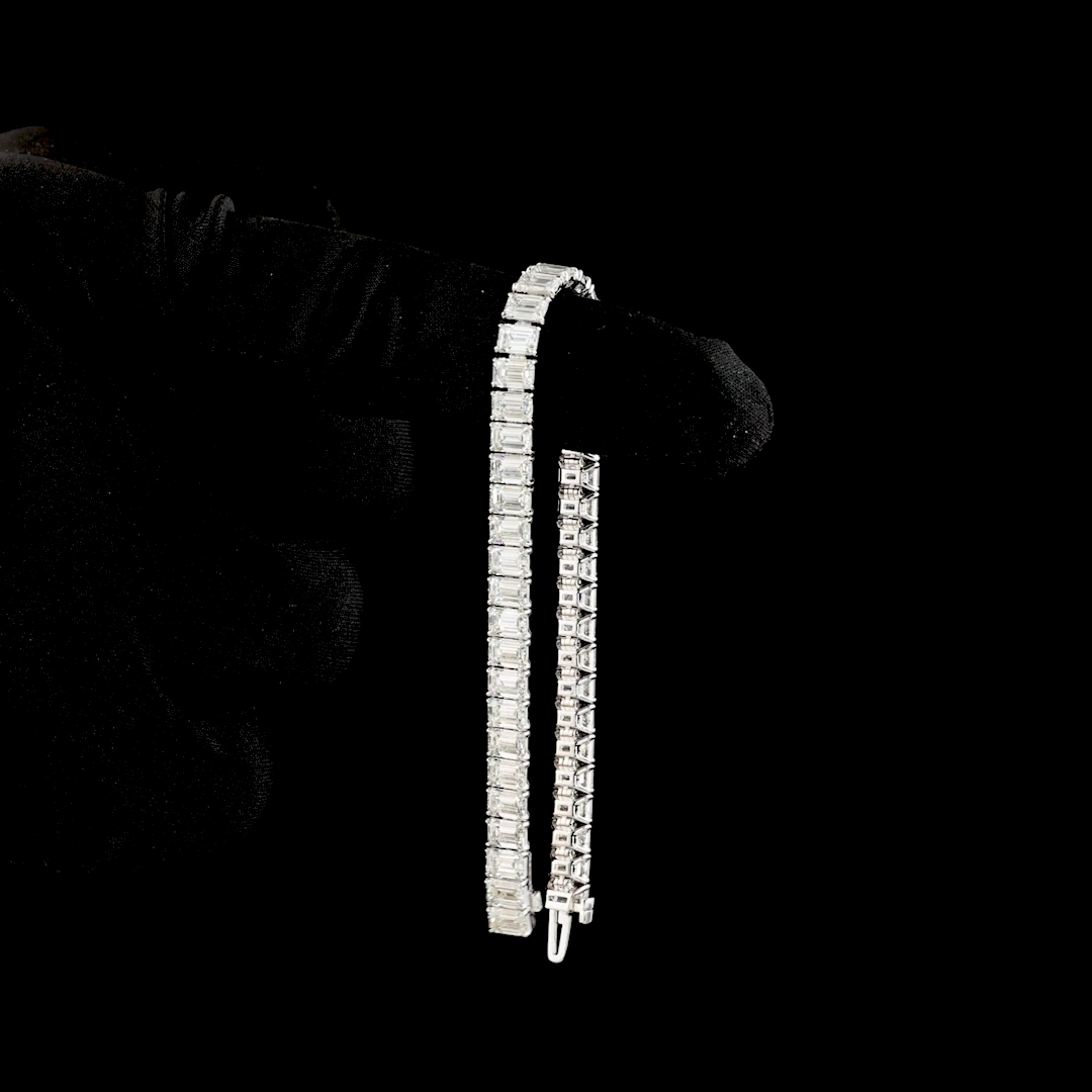 18.11 CTTW Emerald Lab Diamond Tennis Bracelet (E Color and VS Clarity)