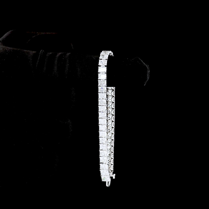 16.09 CTTW Radiant Lab Diamond Tennis Bracelet 6.5" 14k White Gold F/E Color and VS1/VS/VVS1 Clarity jewelry-spot-usa