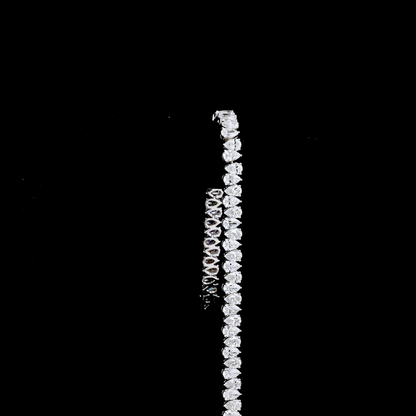 10.52 CTTW Pear Lab Diamond Tennis Bracelet 7" 14k White Gold E Color and VVS2 Clarity jewelry-spot-usa