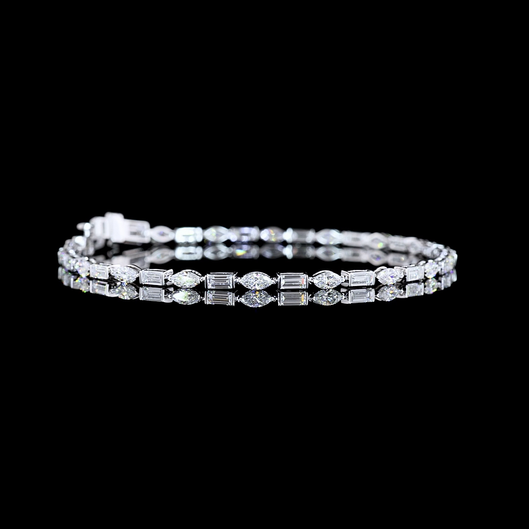 3.76 CTTW MIX Lab Diamond Tennis Bracelet (E Color and VS Clarity)