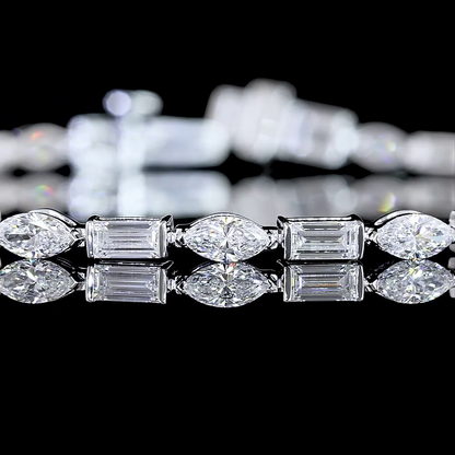 3.76 CTTW MIX Lab Diamond Tennis Bracelet (E Color and VS Clarity)