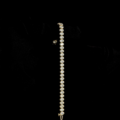 6.07 CTTW Oval Lab Grown Diamond Tennis Bracelet 6" (F Color and VS1 Clarity)