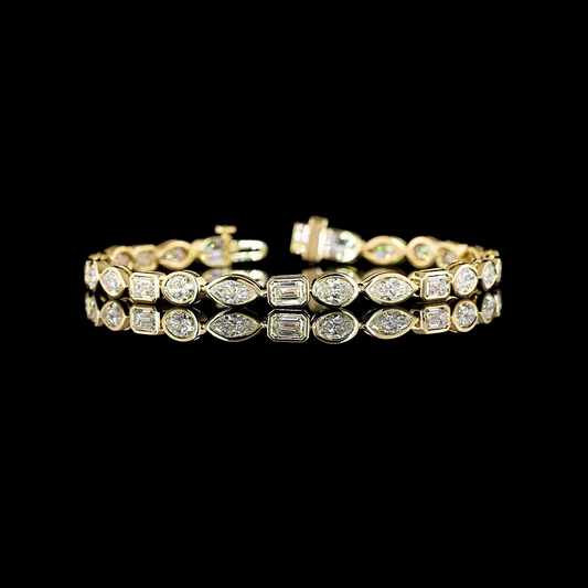 7.11 CTTW MIX Lab Diamond Tennis Bracelet (E Color and VS1/VS Clarity)