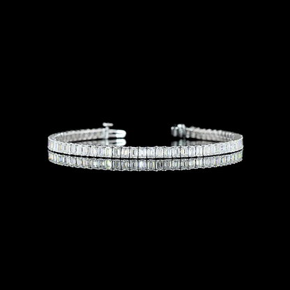 6.50 CTTW Emerald Lab Diamond Tennis Bracelet (E Color and VS Clarity)