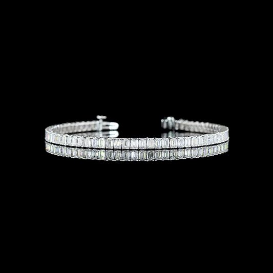6.50 CTTW Emerald Lab Diamond Tennis Bracelet (E Color and VS Clarity)