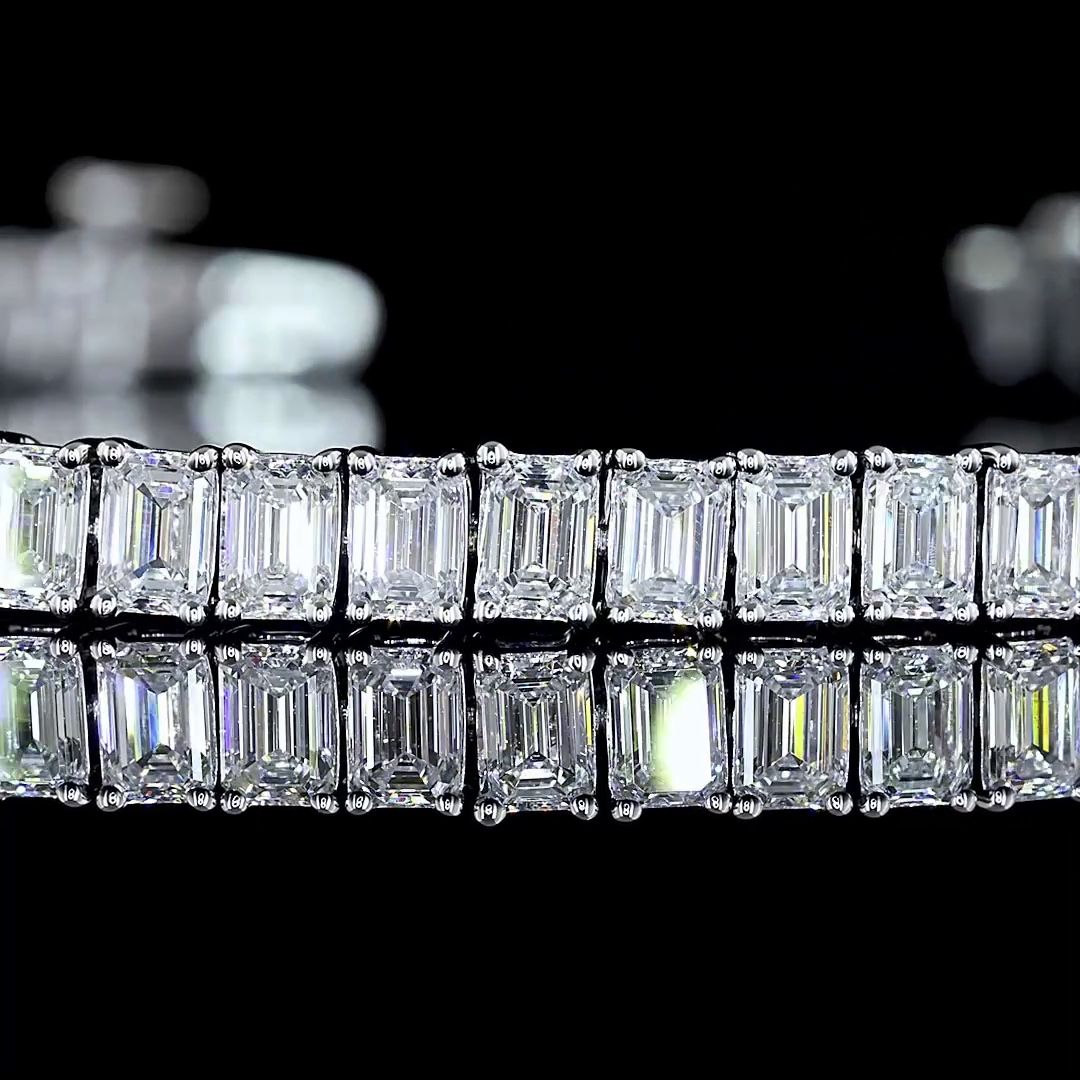 6.50 CTTW Emerald Lab Diamond Tennis Bracelet (E Color and VS Clarity)