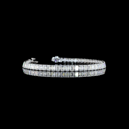10.61 CTTW Emerald Lab Diamond Tennis Bracelet (E Color and VS Clarity)