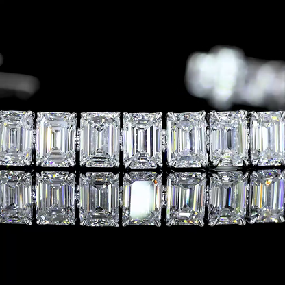 10.61 CTTW Emerald Lab Diamond Tennis Bracelet (E Color and VS Clarity)