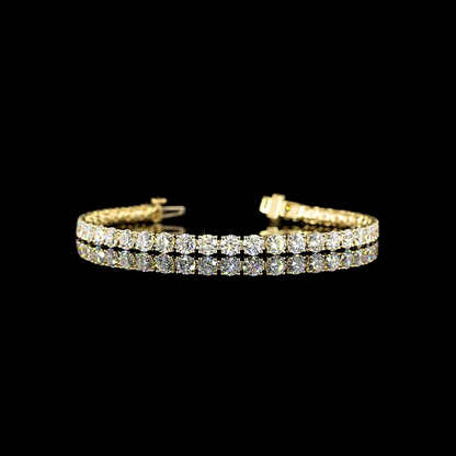 8.95 CTTW Round Lab Diamond Tennis Bracelet (E Color and VS Clarity)