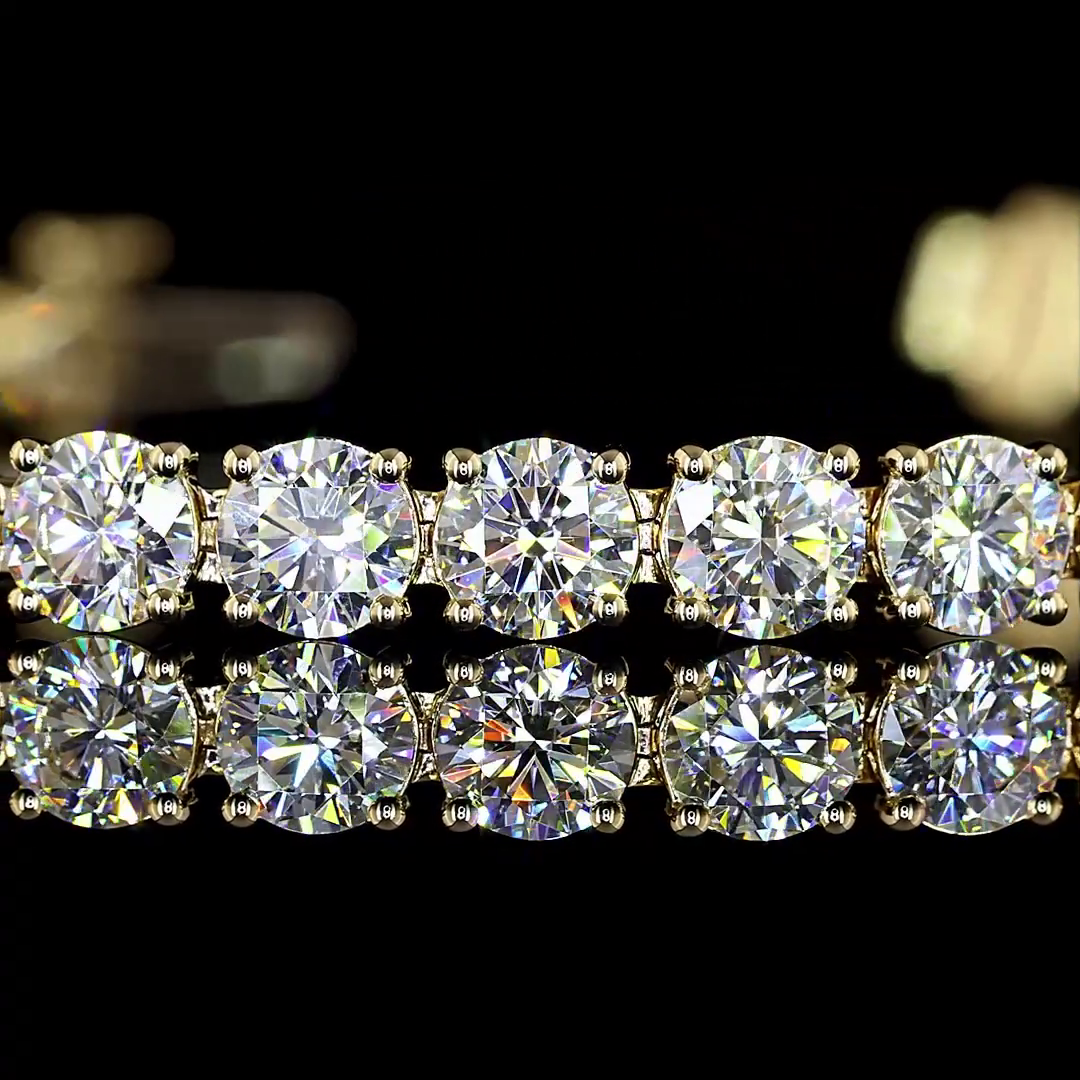 8.95 CTTW Round Lab Diamond Tennis Bracelet (E Color and VS Clarity)