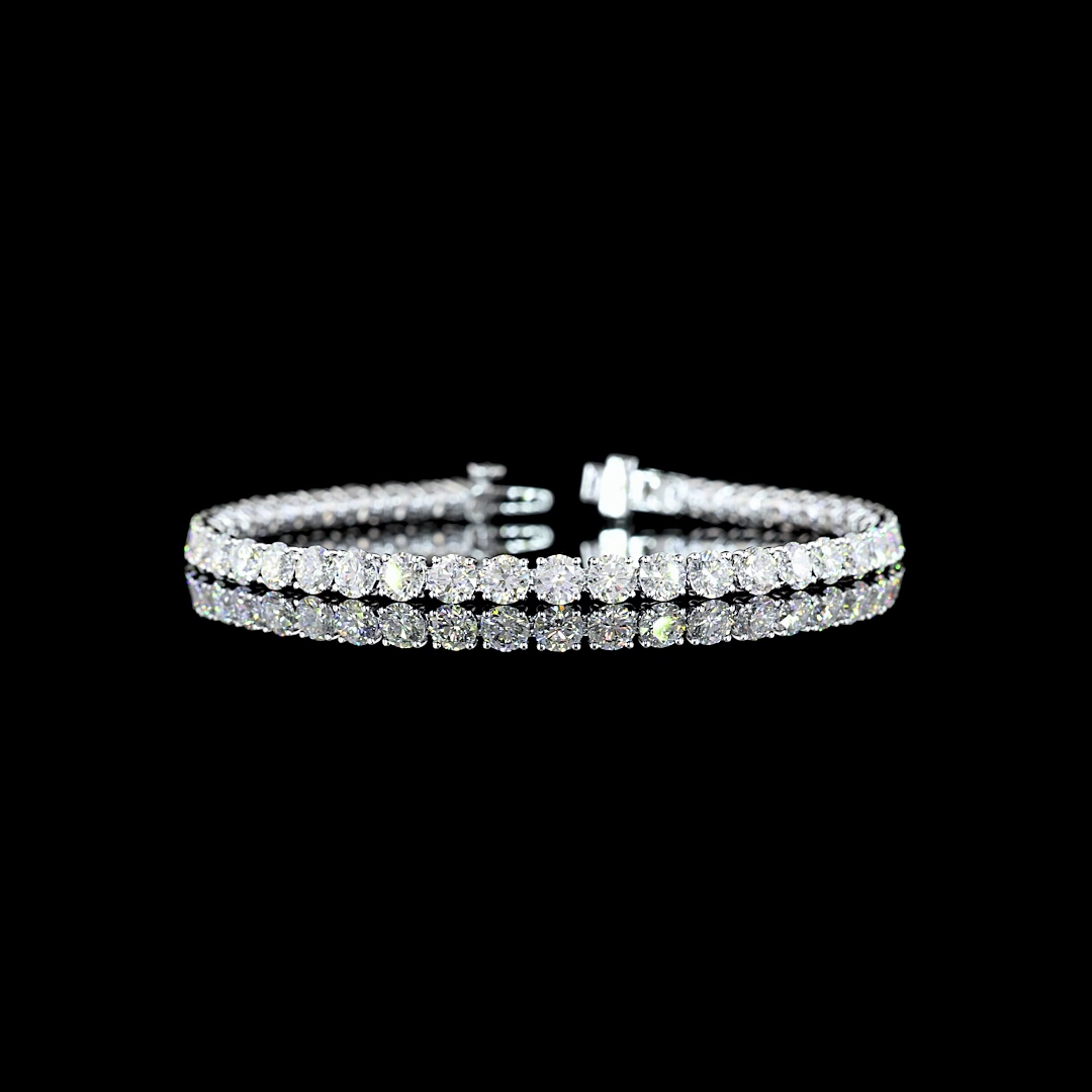 9.93 CTTW Round Lab Diamond Tennis Bracelet 7" 14k White Gold (F/E Color and VS2/VS Clarity)