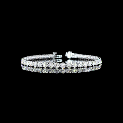 9.93 CTTW Round Lab Diamond Tennis Bracelet 7" 14k White Gold (F/E Color and VS2/VS Clarity)