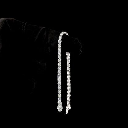 9.93 CTTW Round Lab Diamond Tennis Bracelet 7" 14k White Gold (F/E Color and VS2/VS Clarity)