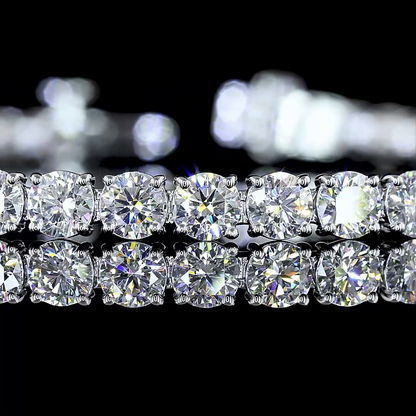 7.44 CTTW Round Lab Diamond Tennis Bracelet 7" 14k White Gold E Color and VS Clarity jewelry-spot-usa