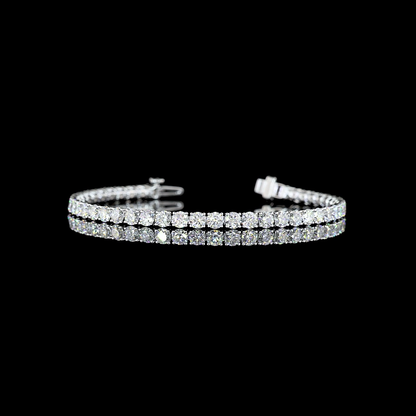 7.07 CTTW Round Lab Diamond Tennis Bracelet 6.5" 14k White Gold (F/E Color and VS2/VS/VS1 Clarity)