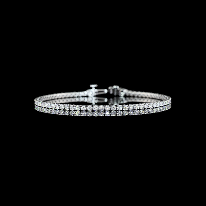 3.19 CTTW Round Lab Diamond Tennis Bracelet 7" 14k White Gold E Color and VS Clarity jewelry-spot-usa