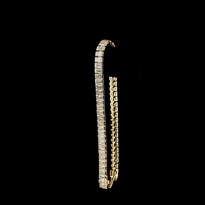 11.83 CTTW Emerald Lab Grown Diamond Tennis Bracelet 7" (E Color and VS Clarity)